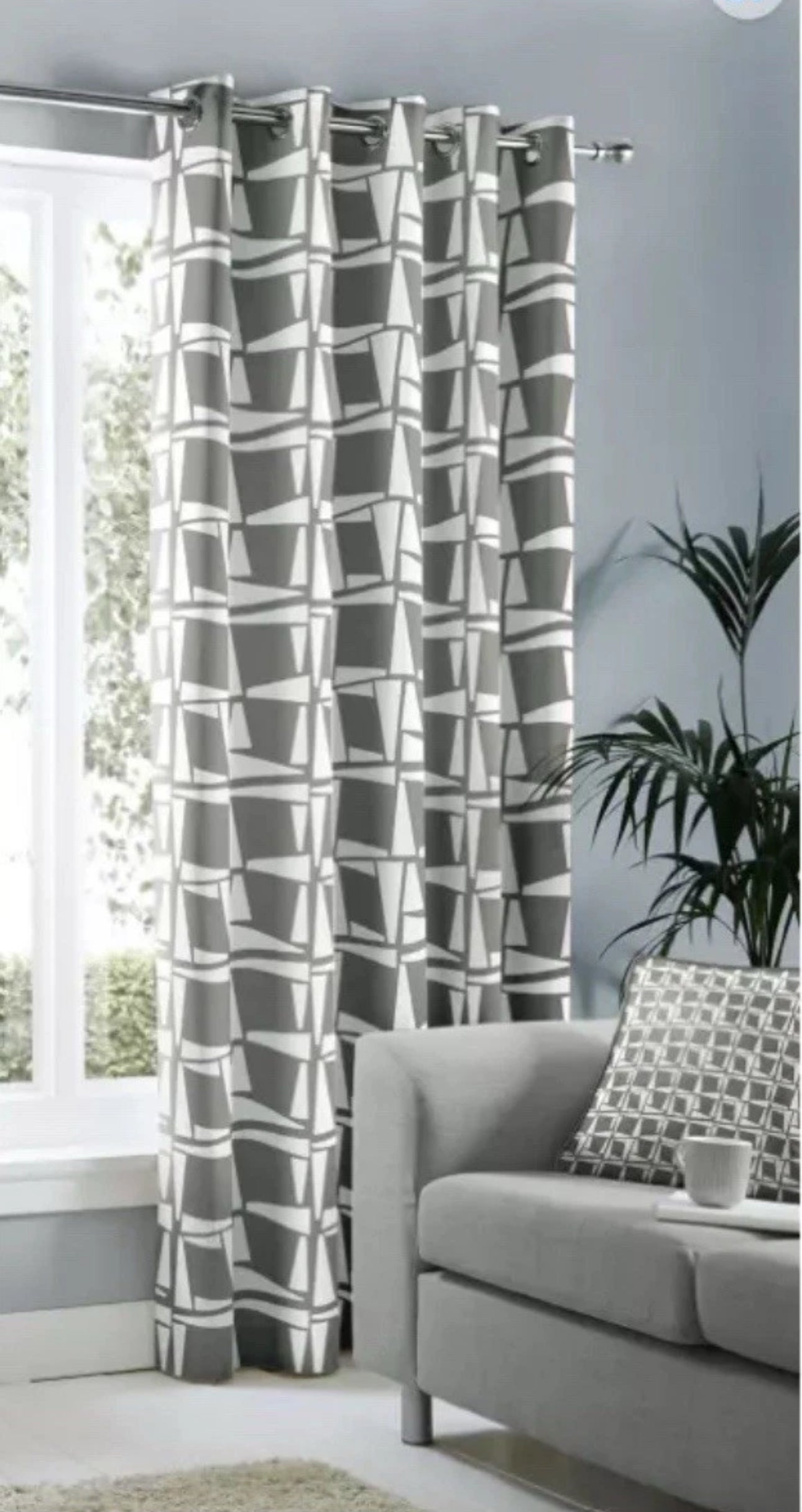 Single HEAVY Winter Door Curtain Grey Thermal 66”x90”-168x229cm DROP.Save HEAT
