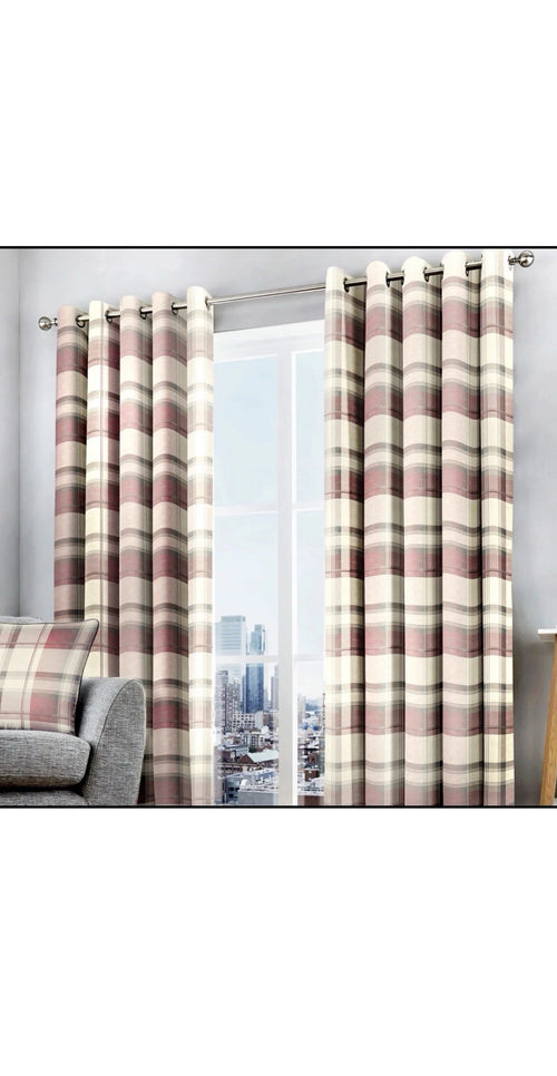 66”x90” Drop/168x229cm Drop.Balmoral Blush Cotton Eyelet Curtains .last Pair