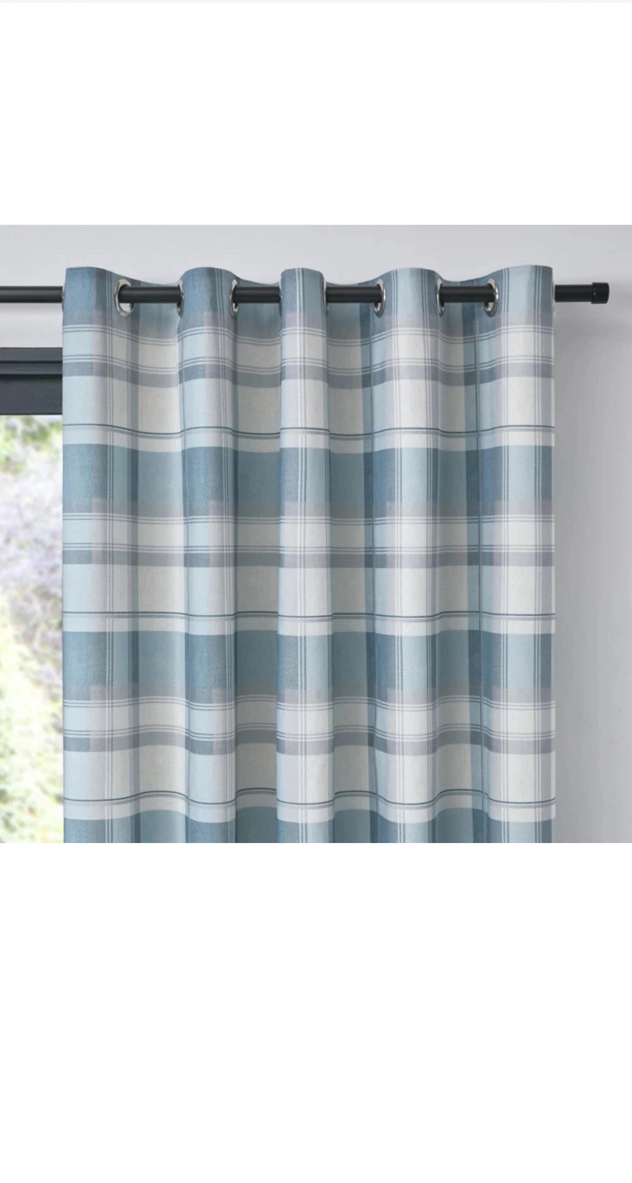 Balmoral Duck Egg Blue 90”x90”-229x229 Lined Cotton Eyelet Curtains.Save£££’s