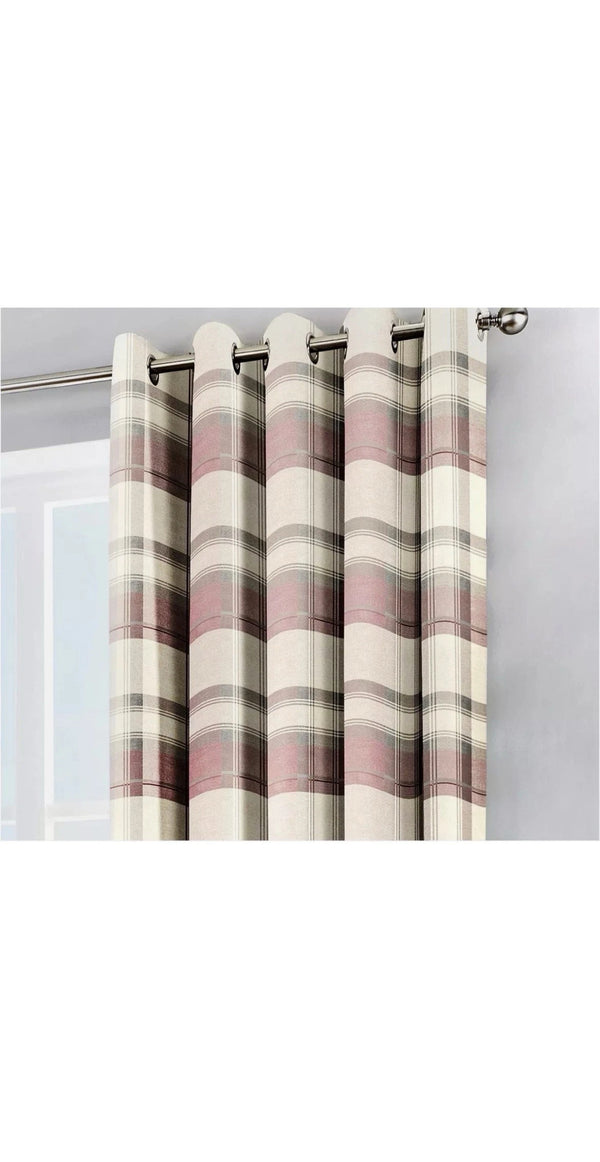 Balmoral Blush Cotton Eyelet Curtains
