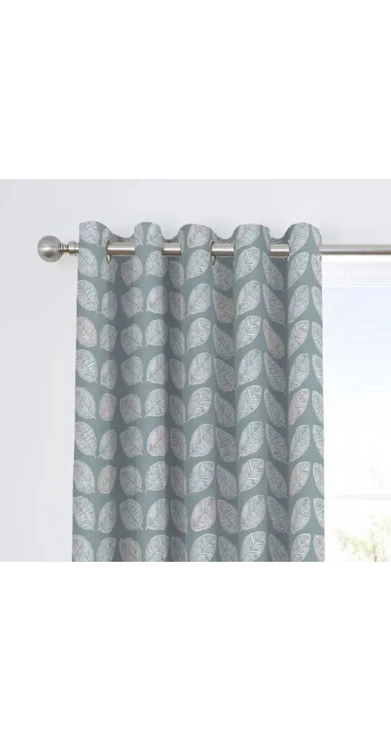 Fusion Delft Duck Egg Cotton Eyelet Curtains | 66” x 90” (168x229cm)